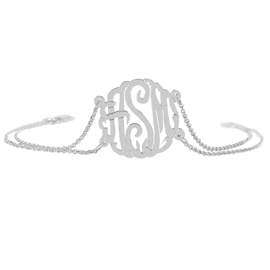 Monogram Bracelet with Rollo Chain