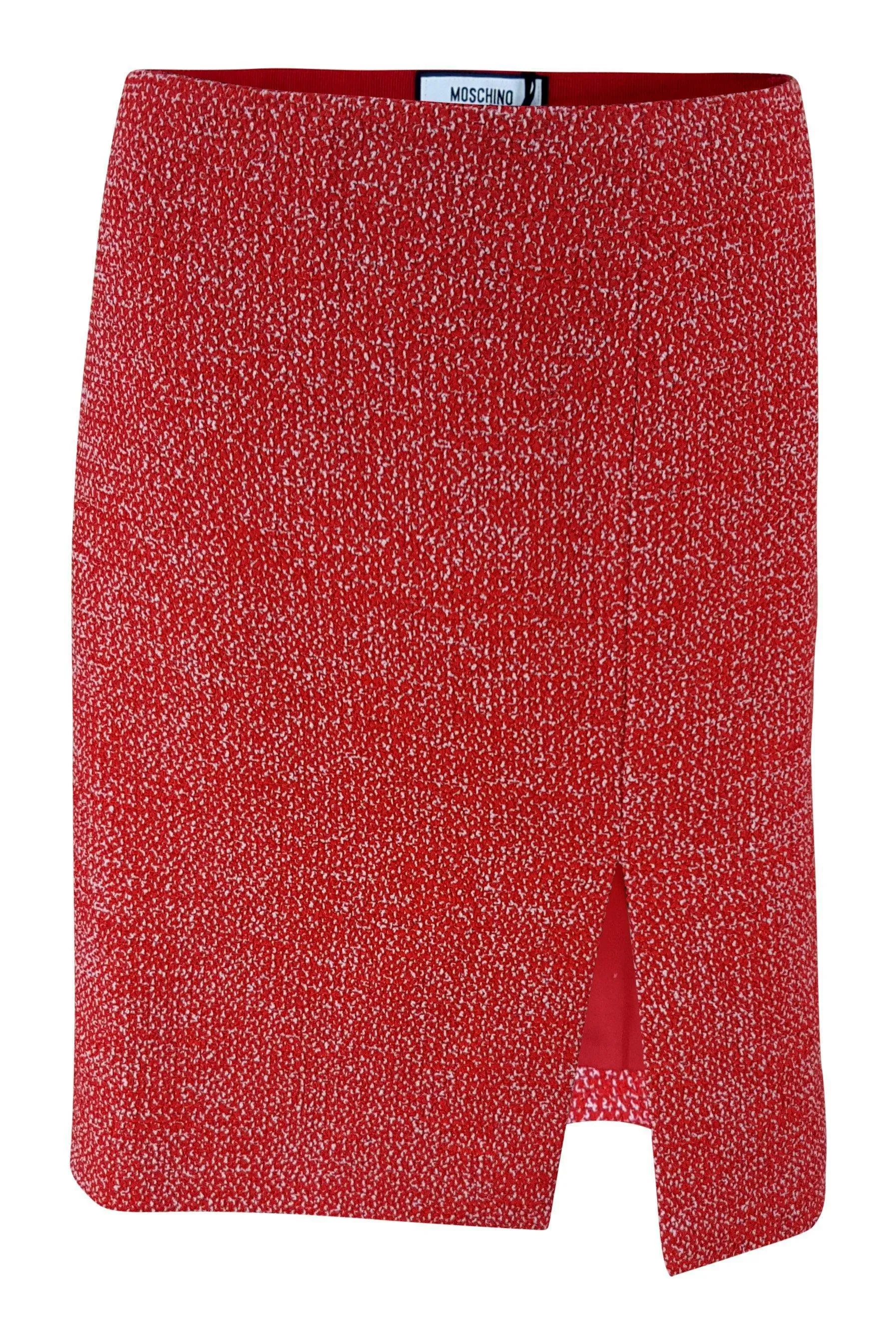 MOSCHINO Cotton Blend Red Boucle Knee Length Skirt (IT 48)