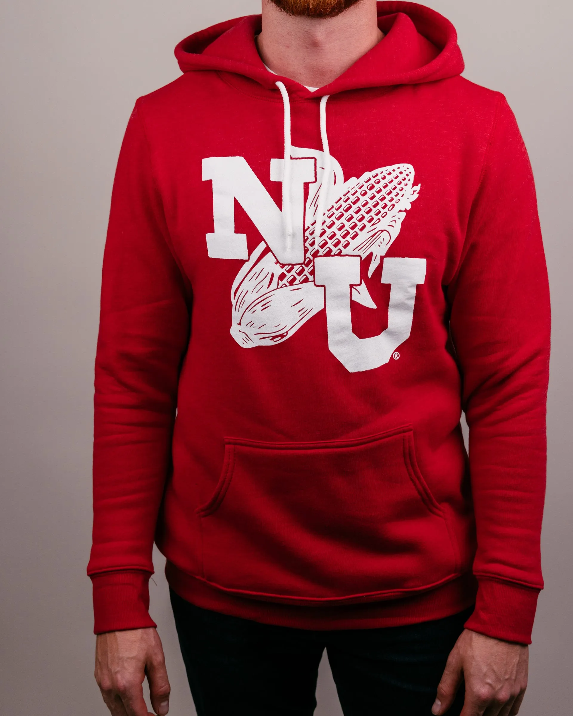 Nebraska NU Monogram Red Hoodie