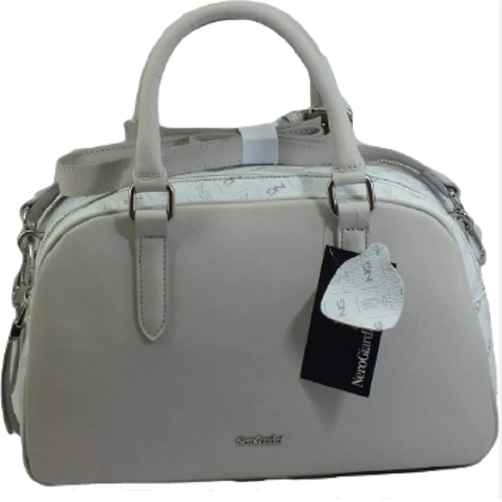 NEROGIARDINI - art. E149021D 707 - BORSA A MANO - COLORE GRIGIO BIANCO