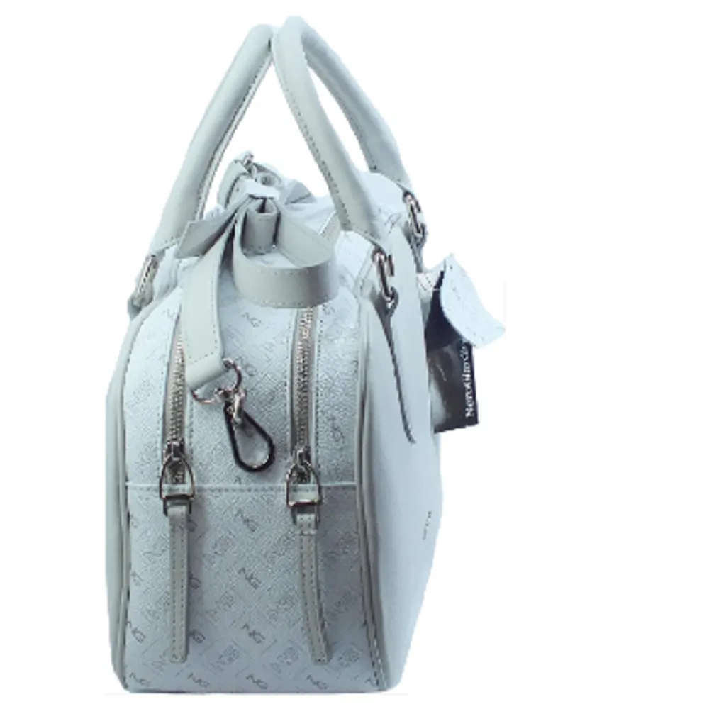 NEROGIARDINI - art. E149021D 707 - BORSA A MANO - COLORE GRIGIO BIANCO