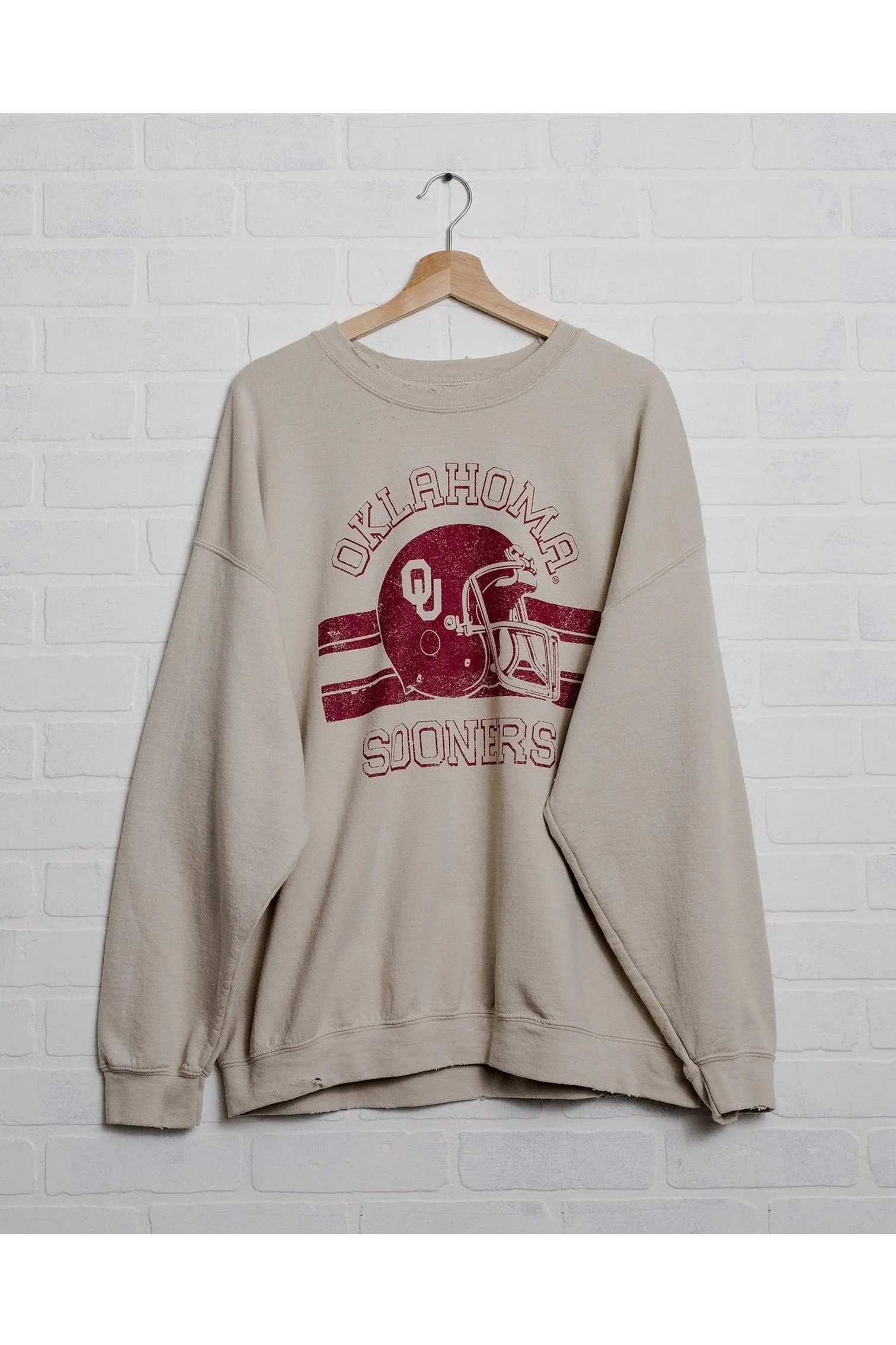 OU Helmet Thrifted Sweatshirt