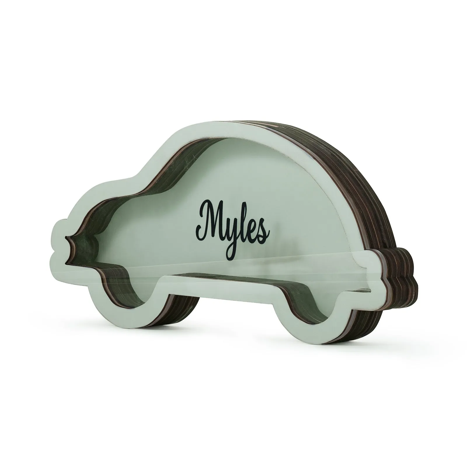 Personalized Handmade Wood VW Beetle Car Piggy Bank - Name Piggy Bank