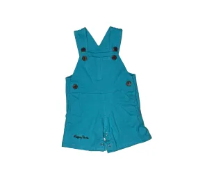 Plain Aqua Short Overall for Girls