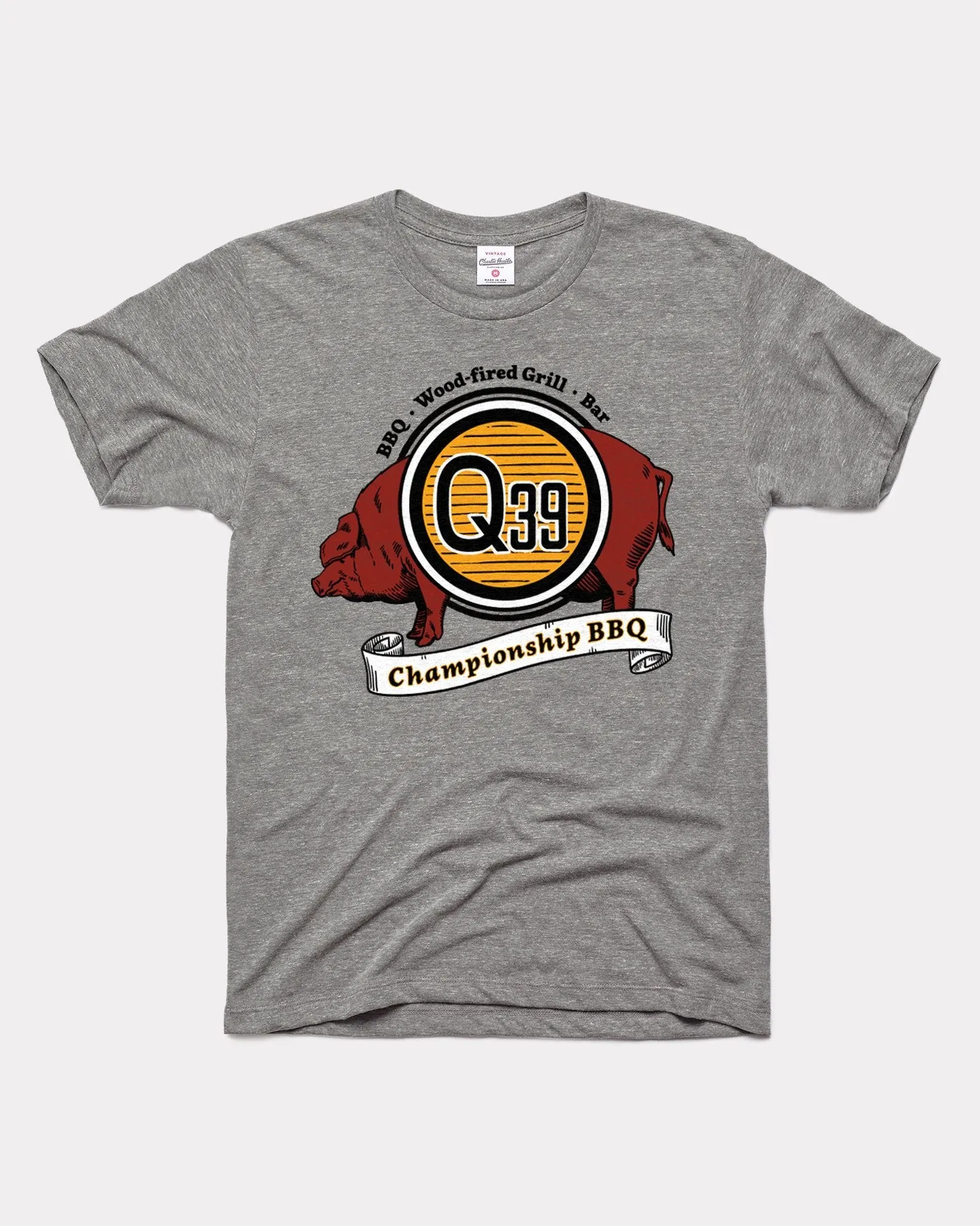 Q39 Wood-Fired Championship KC BBQ Vintage Grey T-Shirt