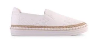 Queen Slip On Stretch Knit - White