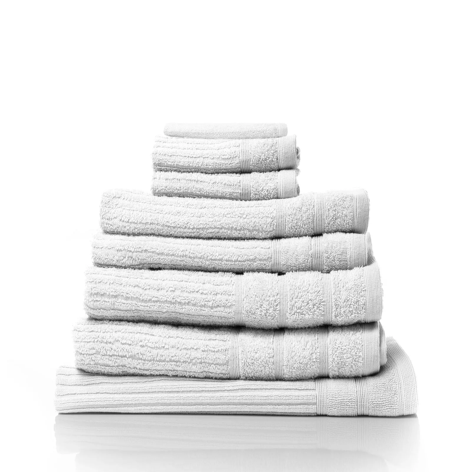 Royal Comfort Eden Egyptian Cotton 600GSM 8 Piece Luxury Bath Towels Set - White