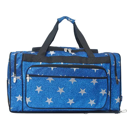 !SALE! Royal Blue Glitter Super Star NGIL Canvas 23" Duffle Bag