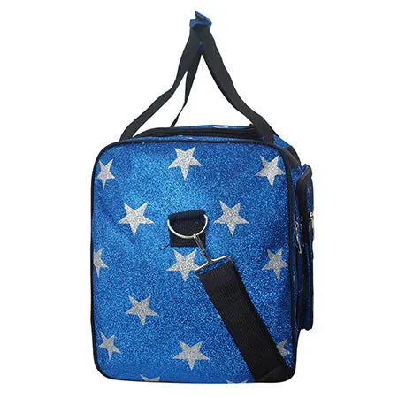 !SALE! Royal Blue Glitter Super Star NGIL Canvas 23" Duffle Bag