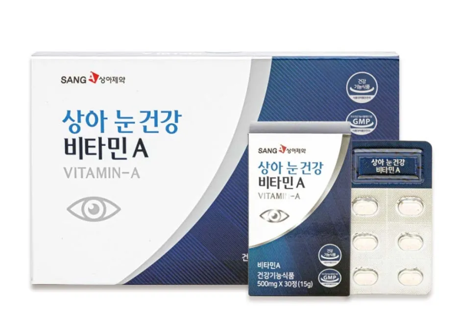 SangA Pharmaceutical Eye Health Vitamin-A 90 Tablets Students Health Supplements Care