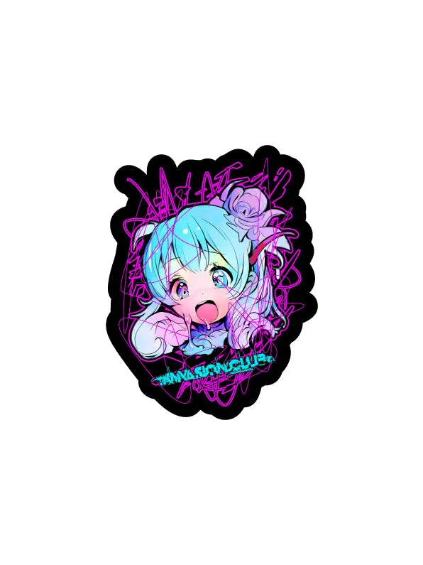 Scribble-Chan Sticker (Black)