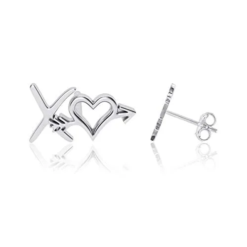 Silver Stud Earrings - XO