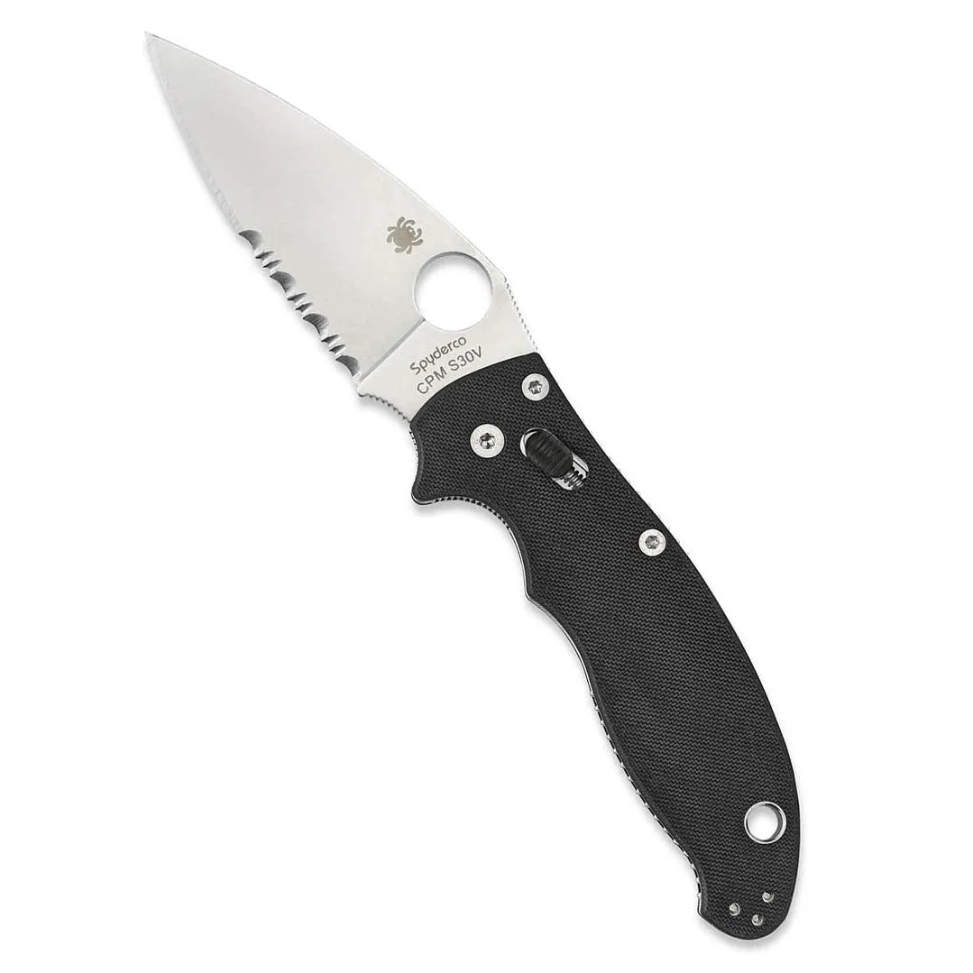 Spyderco Manix 2 Combo Edge - Black G10 - Open Box / Used