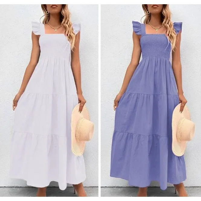 Square Sleeveless Maxi Dress