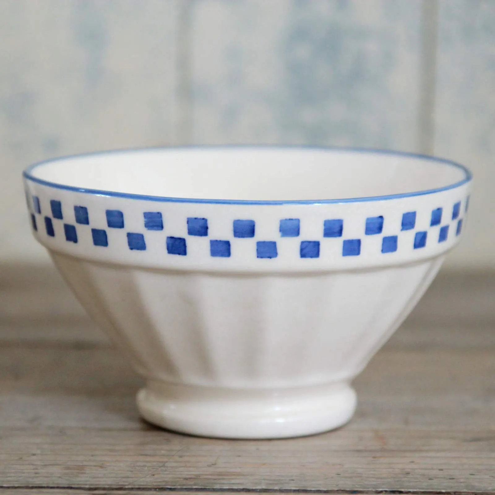 Stencil Cafe Bowl - Blue Check