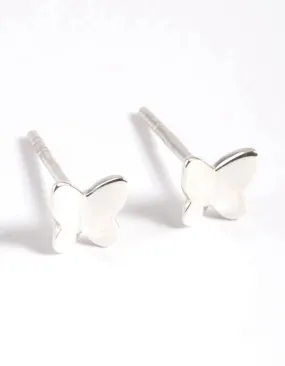 Sterling Silver Butterfly Stud Earrings