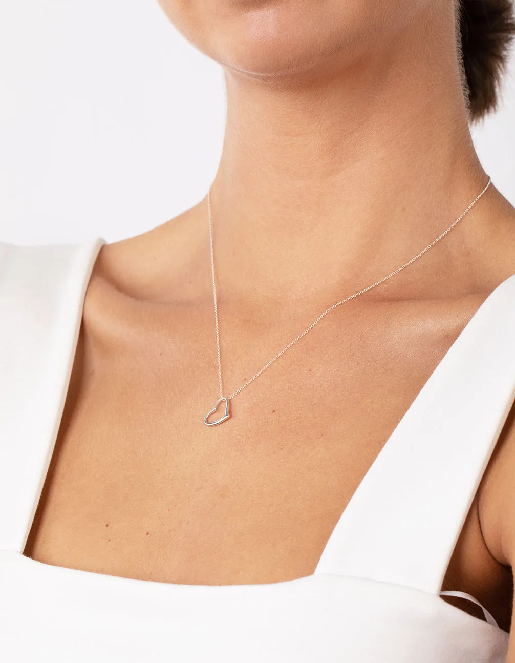 Sterling Silver Heart Pendant Necklace