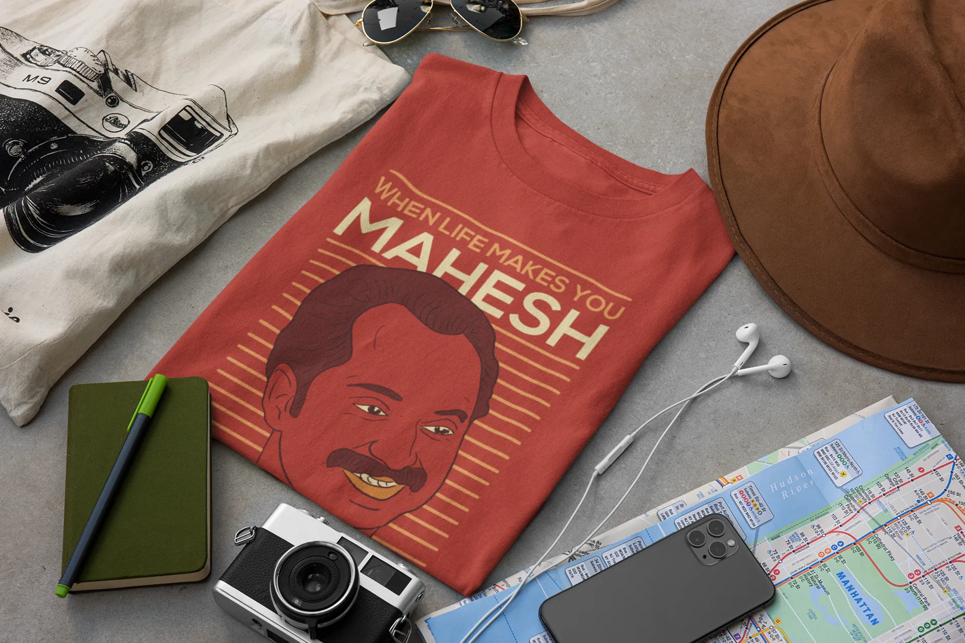 TAKE YOUR PRATHIKARAM BRICK RED UNISEX TSHIRT | MAHESHINTE PRATHIKARAM