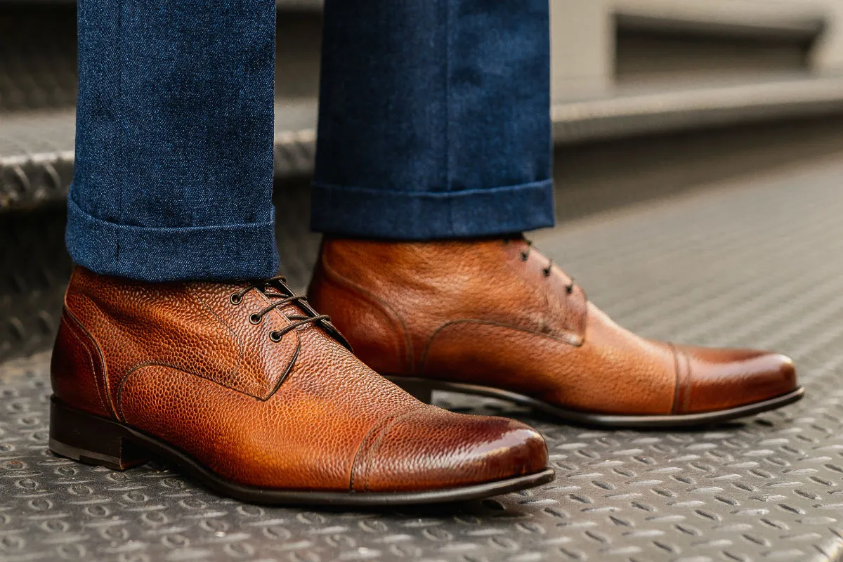 The Jackman Cap-Toe Boot - Havana Brown