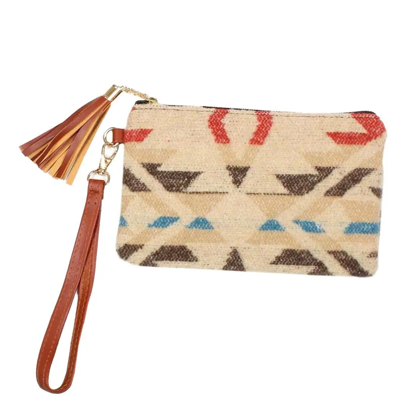 Trendy Western Print Wristlet Pouch Bag