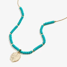 Tropical Leaf Charm Necklace