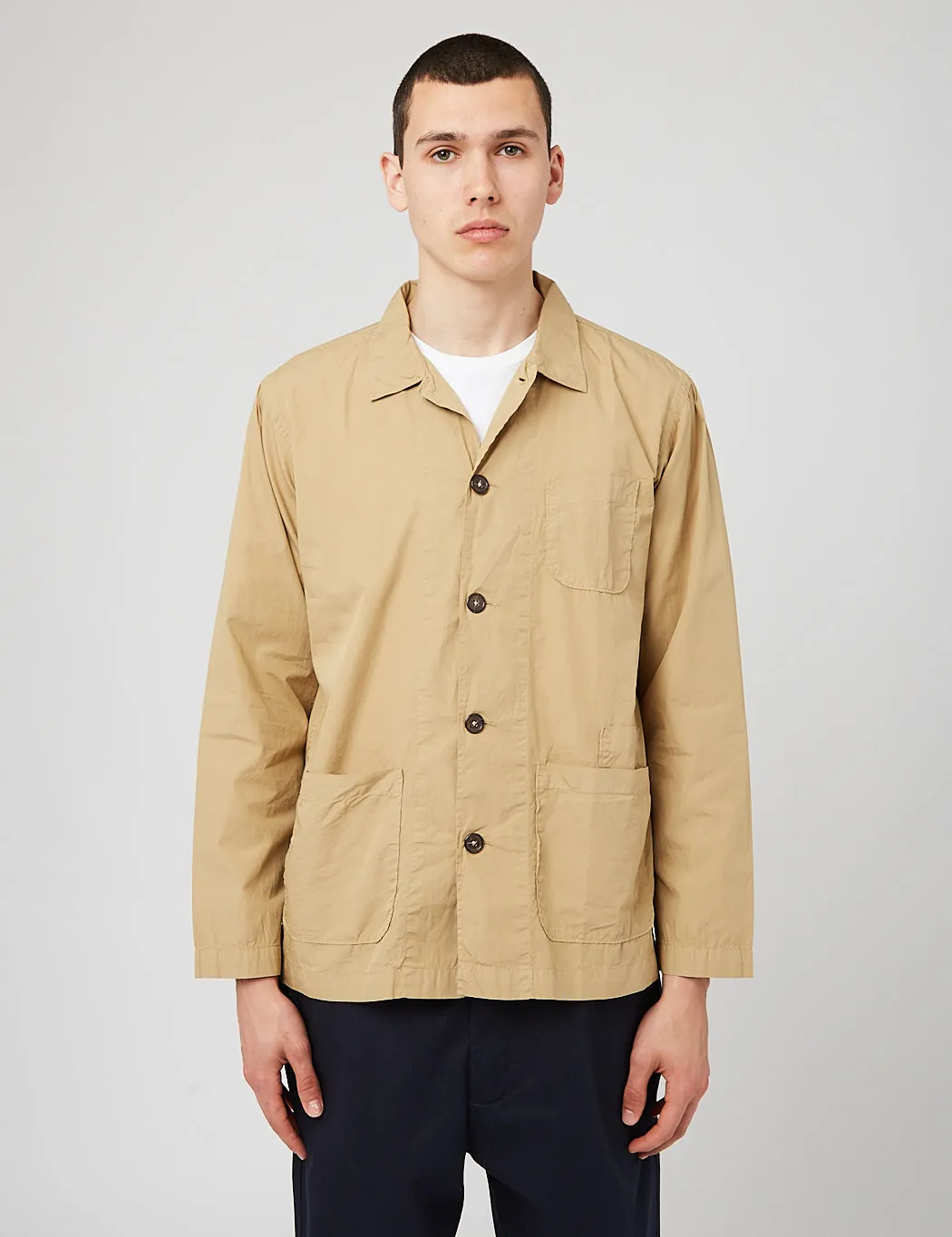 Universal Works Bakers Overshirt - Sand