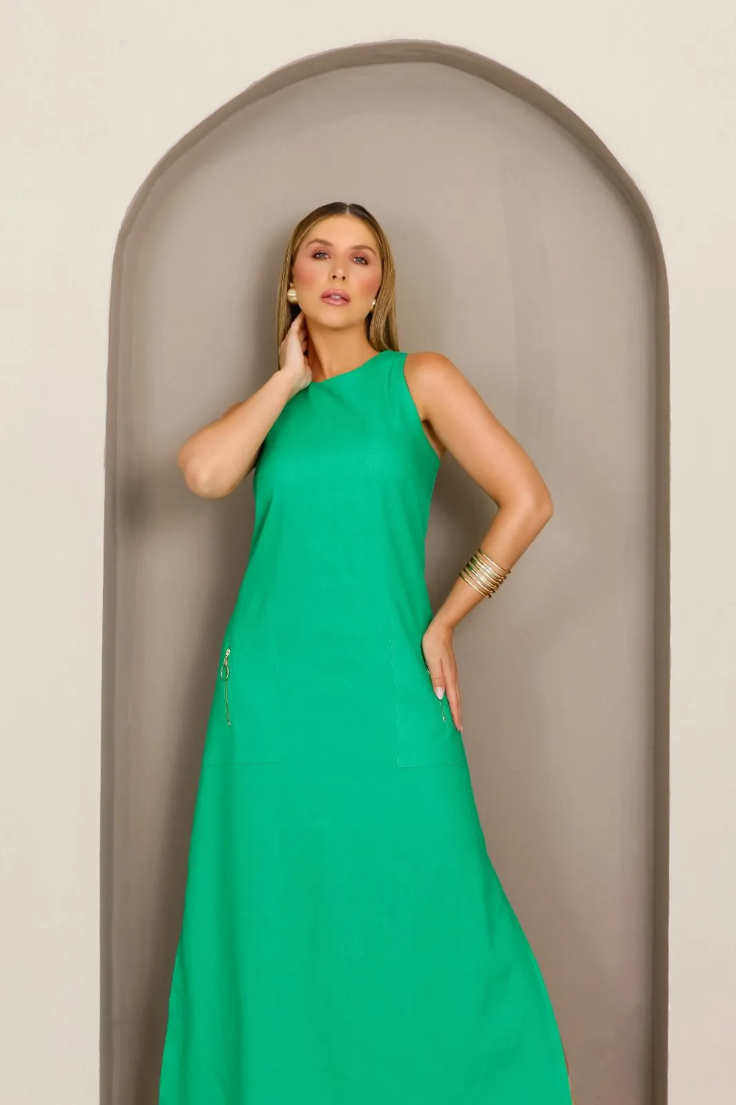 VESTIDO ANAMS VERDE MADALENA LONGO