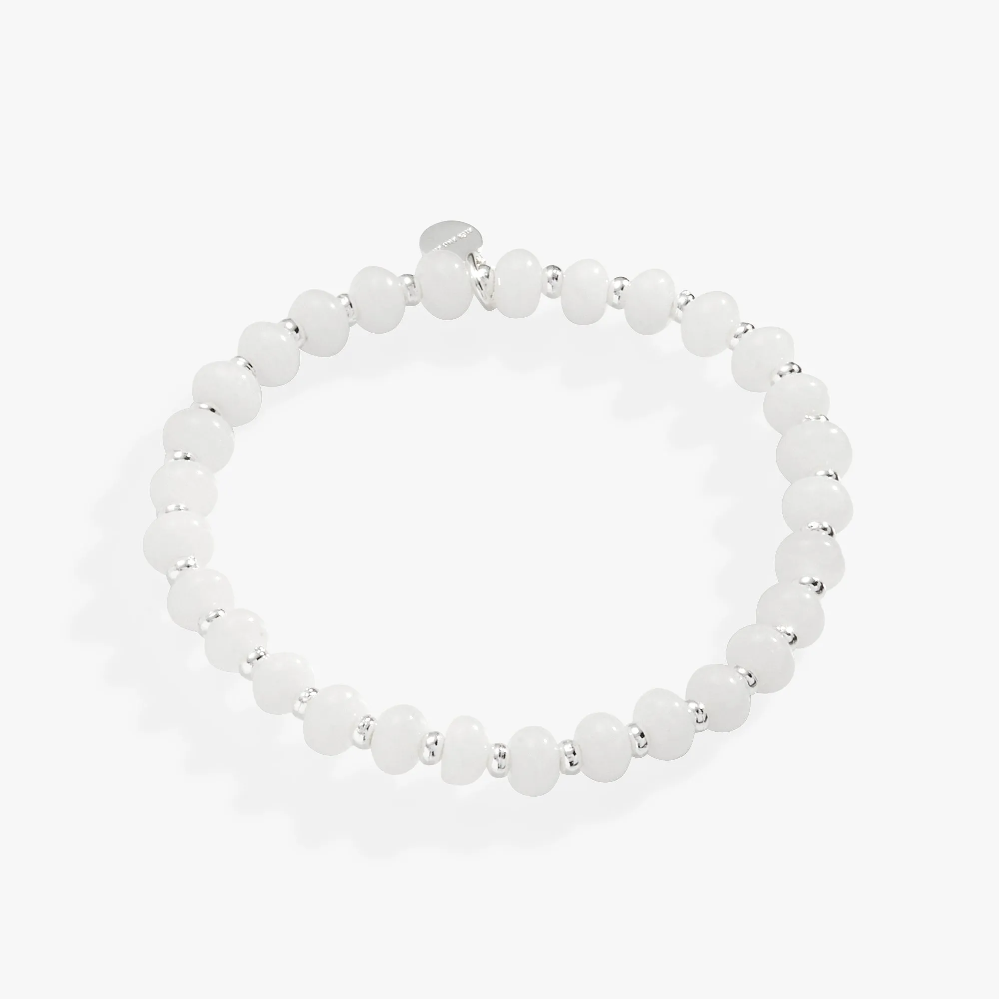 White Jade Stretch Bracelet