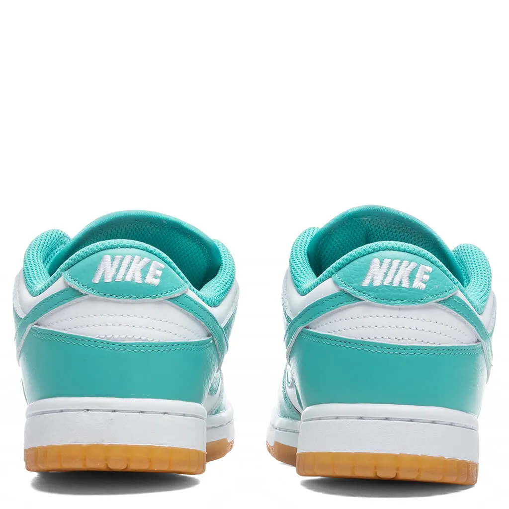 Women's Dunk Low - White/Washed Teal/Kumquat