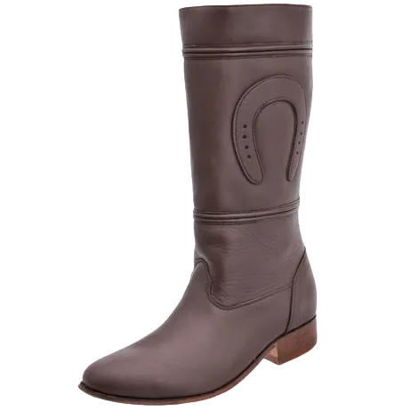 Women's Plain Brown with Horseshoe Escaramuza Boot